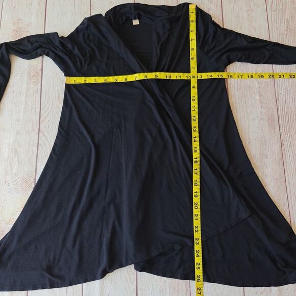 Gilli soft long sleeve open front black cardigan sz M - Picture 7 of 7